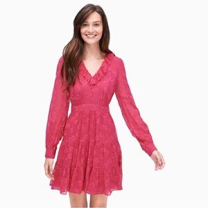 Kate Spade Magenta Pink Long Sleeve Dress